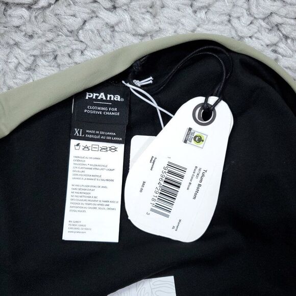 Prana Tulum Swim Bottom Black Colorblock Pink Olive Size XL Swimsuit Beach - Picture 5 of 5